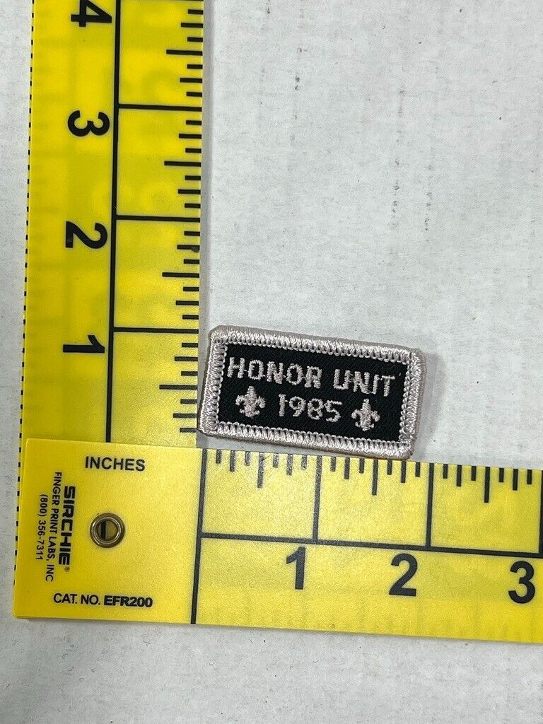 Honor Unit 1985 Vintage BSA Boy Scout Patch Silver Black - $4.95