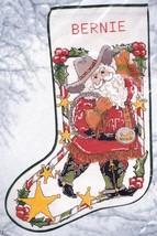 DIY Candamar Cowboy Santa Christmas Counted Cross Stitch Stocking Kit 50822 - £135.05 GBP