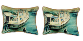 Pair of Betsy Drake Oyster Boat Large Pillows 16 Inch x 20 Inch - £69.91 GBP