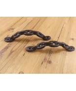 2 Large Cast Iron Antique style CHAIN Barn Handle, Gate Pull, Shed Door ... - €14,75 EUR