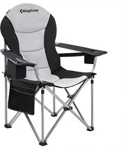 Kingcamp Lumbar Back Padded Camp Chair Heavy Duty Oversized Folding, Sports - £83.29 GBP