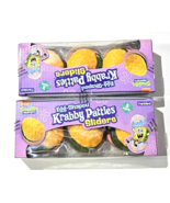 2 Boxes Of 3 Egg Shaped Krabby Patties Sliders Gummy Candy Spongebob - £18.16 GBP