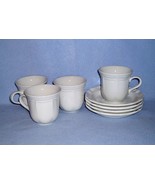 Mikasa French Countryside White F9000 4 Cup and Saucer Sets - $15.00