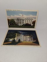 2 Vintage Postcard White House Washington DC A CAPSCO PRODUCTS souvenir lawn - £5.44 GBP