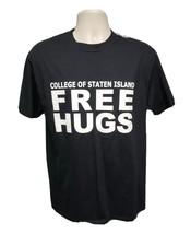 College of Staten Island Free Hugs Adult Medium Black TShirt - $332.91 MXN