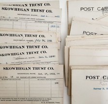 Skowhegan Trust Co Bank Postcards Stamps Lot Of 88 1910s And Later Maine... - £55.94 GBP