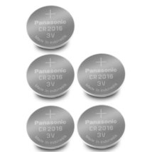 Panasonic CR2016-5 CR2016 3V Lithium Coin Battery (Pack of 5) - £4.65 GBP