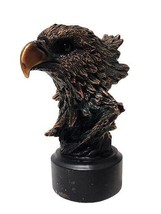 Bald Eagle Head Bust Electroplated Bronze Figurine With Base Women&#39;s Army Corps - £23.79 GBP