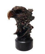 Bald Eagle Head Bust Electroplated Bronze Figurine With Base Women&#39;s Arm... - £23.60 GBP