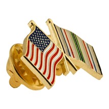 Operation Desert Storm And Usa American Crossed Flags Lapel Pin - £19.92 GBP