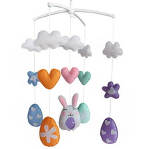 Easter Rabbit Eggs Baby Crib Mobile Infant Room Hanging Musical Mobile Crib Toy  - £75.52 GBP