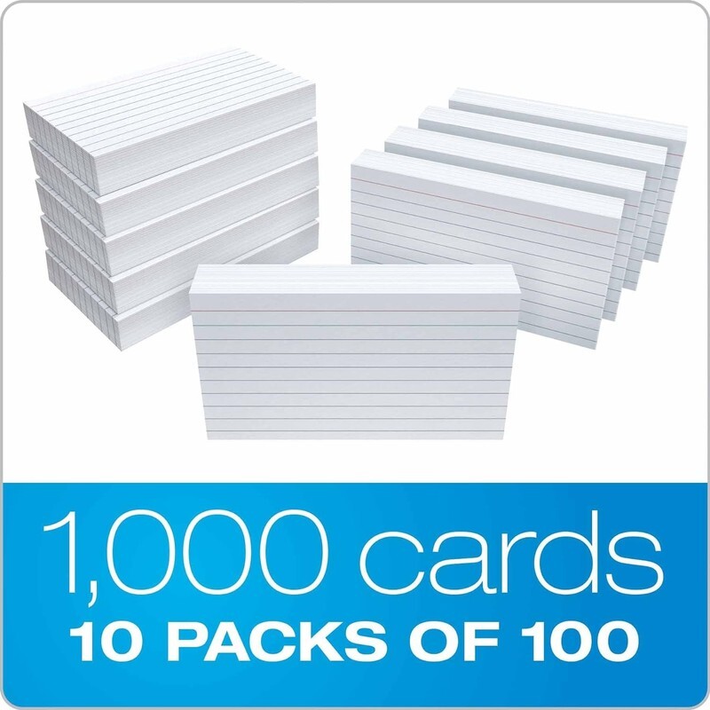 31EE Ruled Index Cards, 3" X 5", White, 1,000 Cards (10 Packs of 100) (31) Item image 4