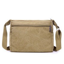 Men Canvas Shoulder Bag Big Capacity Travel Work Laptop Crossbody Messen... - $28.99