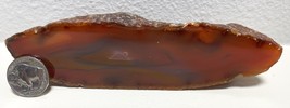 285g Large Banded Agate Natural Carnelian Quartz Crystal Palm Stone Specimen - $59.35