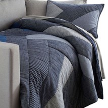 Pottery Barn Teen Denim X Quilt and Sham Set Twin Twin/XL PBTeen - £130.12 GBP