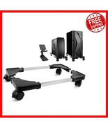 Adjustable Mobile PC Tower Stand with Rolling Wheels &amp; Ventilation, 15.7... - $573.57 MXN