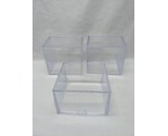 Set Of (3) Clear 2 Piece Trading Card Game Deck Boxes / Storage 4&quot; X 4&quot; ... - $35.63