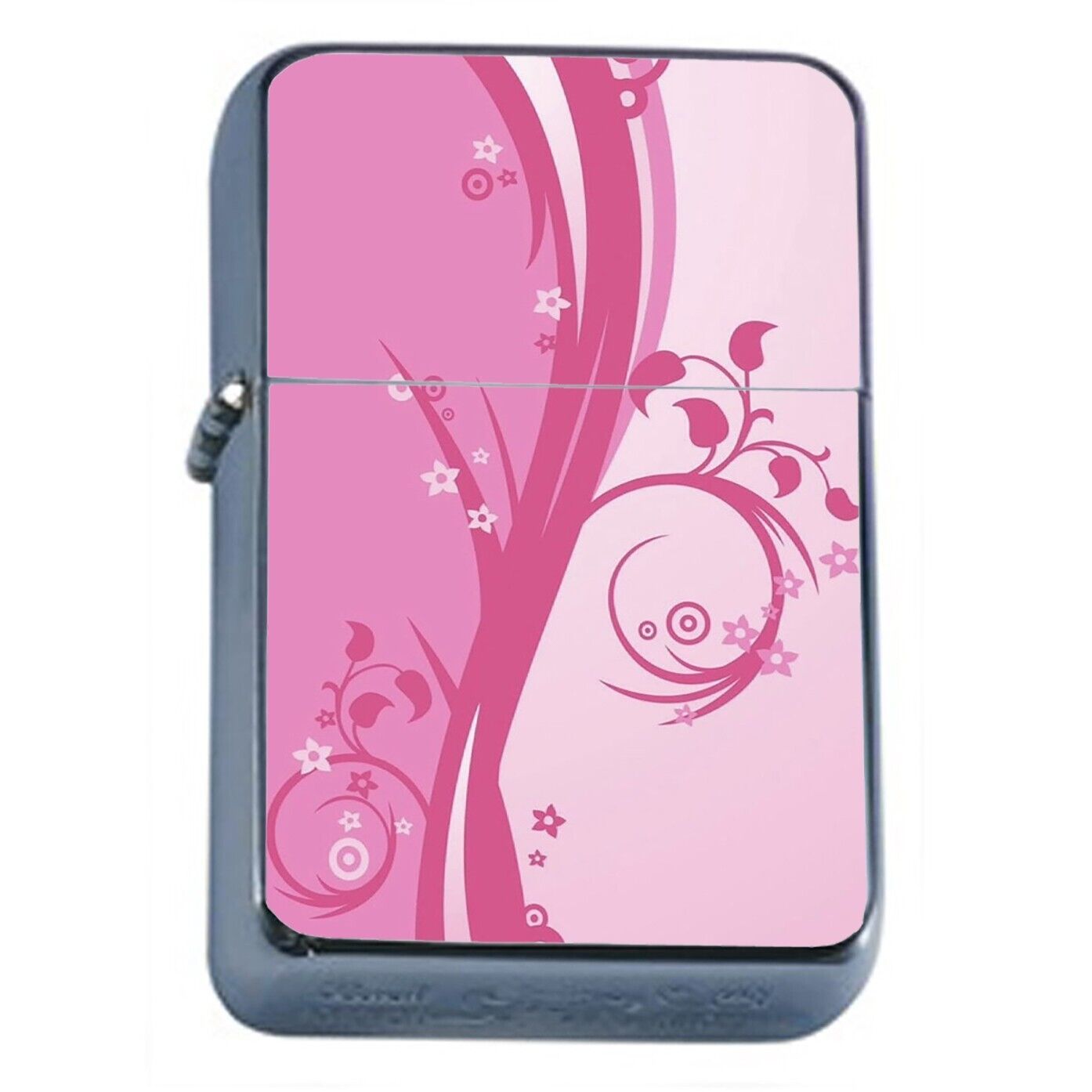 Pink Girly Glam Design Flip Top Oil Lighter Wind Resistant