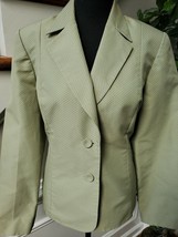 Reba Women&#39;s Cream Polyester/Cotton Casual Long Sleeve Collared Coat Size 8 - £31.38 GBP