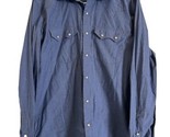 Howler Brothers Crosscut Snap shirt Blue Long sleeve Pearl Button Medium - $30.84