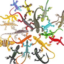 18 Piece Plastic Lizard Toys Colorful Plastic Fake Lizards Artificial Model Rept - £13.58 GBP