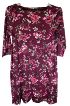 Karen Scott Dress Womens 1X XL Floral Knit Stretch Bohemian - RB - £11.47 GBP
