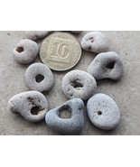 10 small Beach Natural Pebbles Stone Rock with holes WOW from Israel Spe... - £3.72 GBP