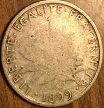 1899 France Silver 1 Franc Semeuse Coin République Française - £4.09 GBP