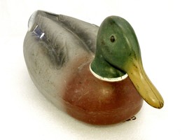 Plastic Mallard Drake Duck Decoy, Anchor Bar w/String, Herters Vintage, DCK-16 - £19.24 GBP