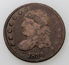 1834 Buste Half Dime En Très Bon VG État , Léger Gris Couleur, Épais &quot; L... - $94.44