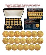 American Women Quarters US Mint 24K Gold Plated 20-Coin Complete Set w/B... - $99.95