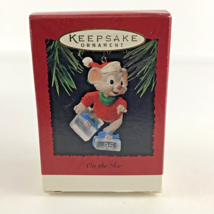 Hallmark Keepsake Christmas Ornament On The Ice 1995 Vintage Mouse Skater New - £13.18 GBP