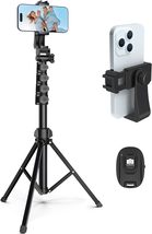 Liphisy 64” Tripod for Cell Phone &amp; Camera, Phone Tripod with Remote and... - £26.73 GBP