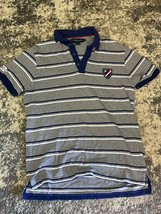 U.S. Polo Association Men&#39;s Short Sleeve Slim Fit Polo Shirt Gray Blue S... - $11.59