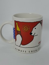 Coke 1996 Polar Bear Mug Always Coca Cola Red Coffee Tea 10 Oz - £3.16 GBP