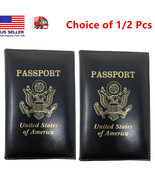 1/2 Pcs Leather USA Passport Cover, ID Holder, Wallet Travel Case Handma... - £6.33 GBP+