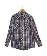 Vintage Sears Western Wear Shirt Mens XL Blue Plaid Pearl Snap Cowboy 70... - $510.15 MXN