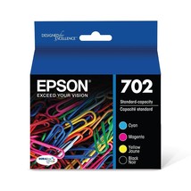 EPSON 702 DURABrite Ultra Ink Standard Capacity Black &amp; Color Cartridge ... - $85.92