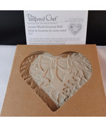 Pampered Chef Autumn Wreath Heart Cookie Mold 2003 Vintage Stoneware NIB - $8.14 CAD