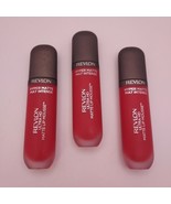 LOT OF 3 Revlon Ultra HD Hyper Matte Lip Mousse 805 100 CANICULE - $225.61 MXN