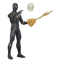 Spider-Man Marvel 6-Inch Mystery Web Gear Black and Gold Suit Action Figure, Inc - $16.99