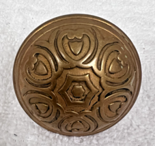 Single Victorian Brass Doorknob Hearts &amp; Shields 2 1/4" - $24.26