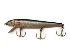 Black and White Red Fin Fishing Lure Vintage - £11.55 GBP