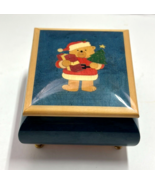Italian inlaid jewelry box Santa Bear Blue 4.5in - £19.75 GBP