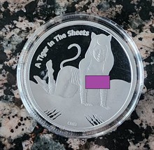 2023 Sexy Tiger in the Sheets Silver .999 1oz Limited Mintage of 200 wit... - $84.88