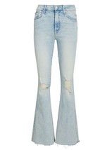 NWT Mother The Weekender Fray in Action Shot Distressed Stretch Flare Jeans 28 - £125.52 GBP