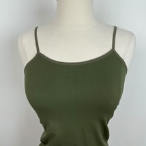 Colorful Womens Army Green Camisole Top One Size Sm/Med Basic Nylon Stretch - £7.78 GBP