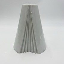 Rosenthal Germany White Geometric Op Art Porcelain Vase Ambrogio Pozzi 5in - $108.00