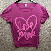 Victoria&#39;s Secret Pink Short Sleeve Graphic Tee Shirt Top Love SZ XS - £6.29 GBP