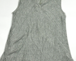 Sigrid Olsen Top Womens Large 100% Linen White Gray Sleeveless Tank - £18.67 GBP